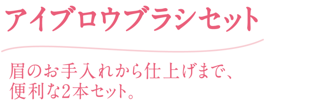 眉のお手入れから仕上げまで便利な2本セット♪