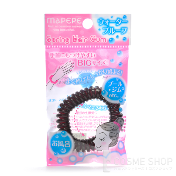 スプリングヘアゴム L 1p ブラウン 廃番 マペペ スプリングヘアゴム L 1p ブラウン 廃番 マペペ