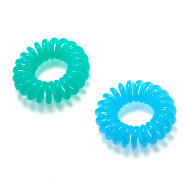 スプリングヘアゴム 2P ミルキーアクア 廃番
